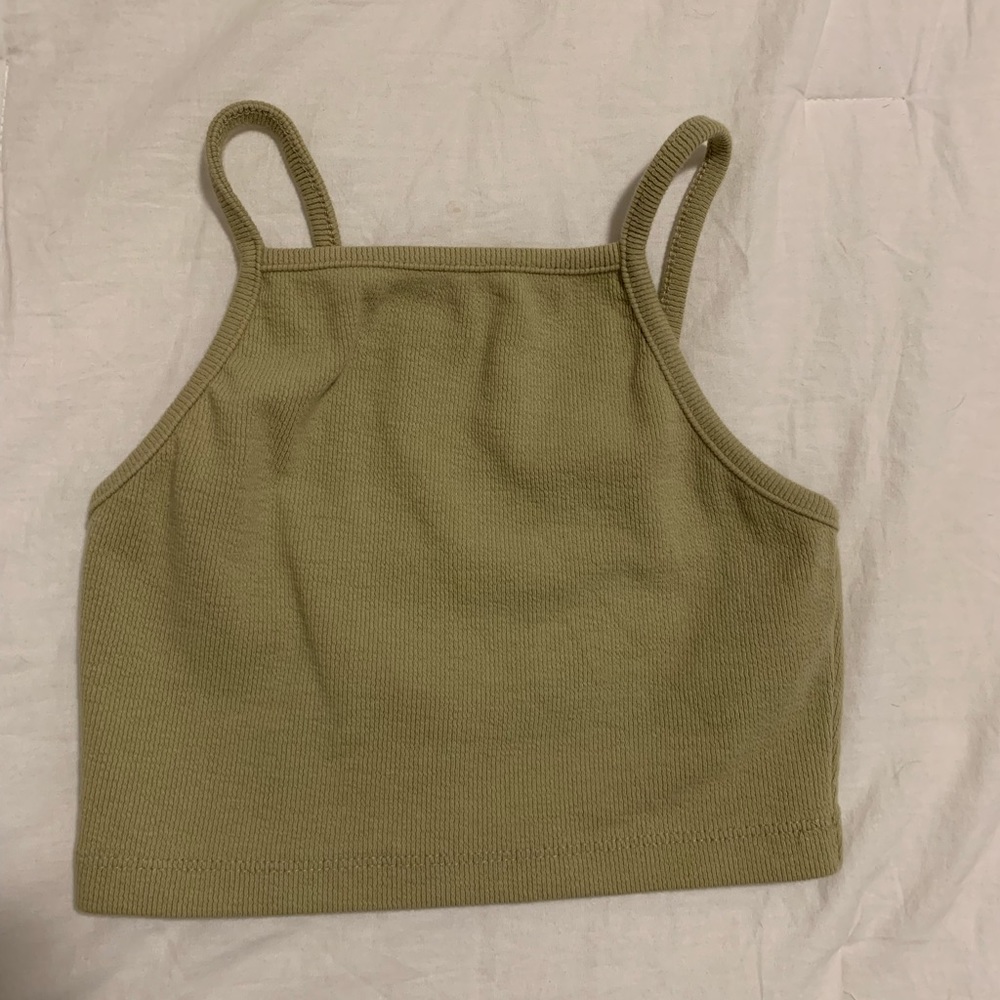 Cropped green top
